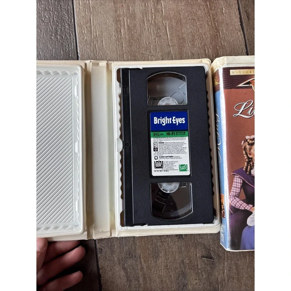 Vintage Shirley Temple Bright Eyes Little Women VHS Video Tapes Clam Shell Lot
